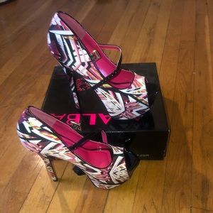 Platform strap heels